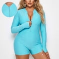 thumbnail image 1 of Ocean Blues Women's Long Sleeve One Piece Bathing Suit Athletic Boyleg One Piece Swimsuit UPF 50+ Sun Protection Rash Guard, 1 of 9