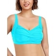 thumbnail image 1 of Ocean Blues Women and Women's Plus Size Ruched Bandeau Bikini Top Sky Blue Bathing Suit For All Women , Size X-Large, 1 of 7