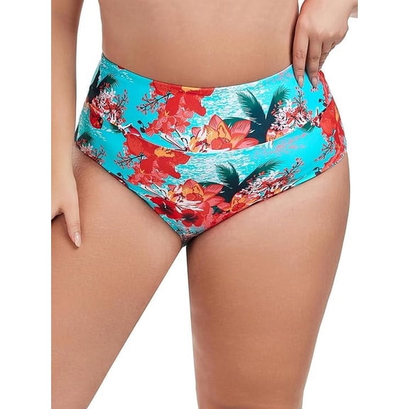 Ocean Blues Women's Plus Size High Waisted Bikini Bottom Full Coverage Swim Bottom