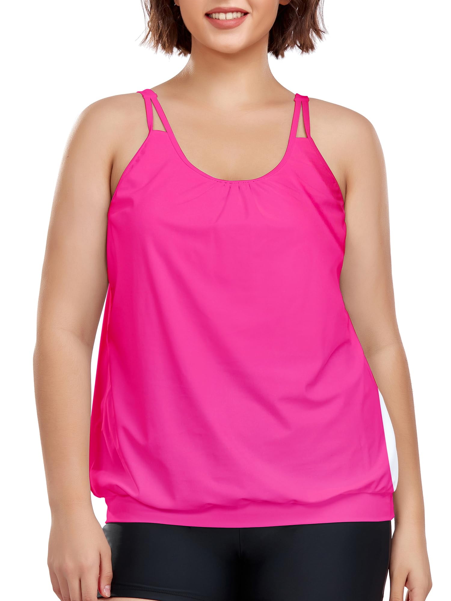 blouson bathing suit tops