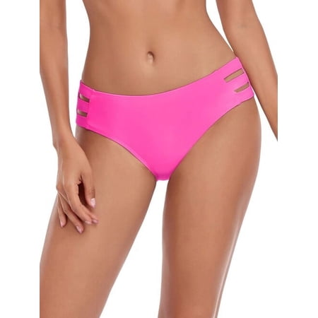 Ocean Blues Women's Strappy Bikini Swim Bottom Full Coverage Swimwear Bathing Suits