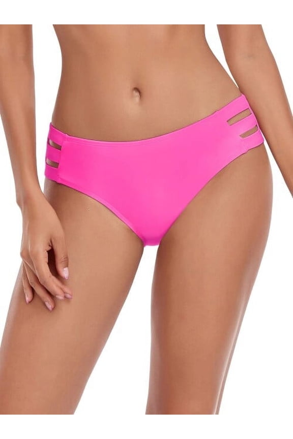 Women's Strappy Bikini Swim Bottom Full Coverage Swimwear Bathing Suits