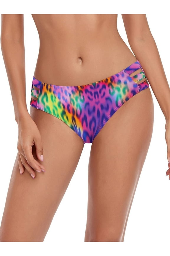 Women's Strappy Bikini Swim Bottom Full Coverage Swimwear Bathing Suits