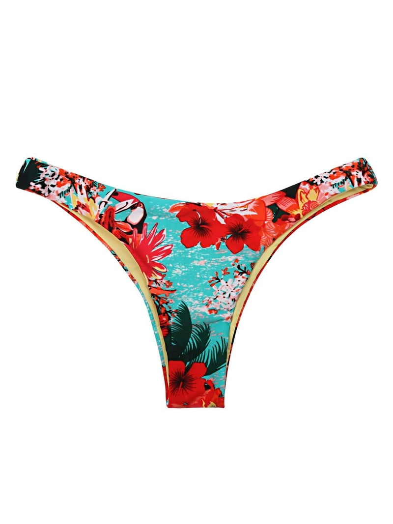 Ocean Blues Women's Cheeky Brazilian Cut Bikini Bottom Seamless