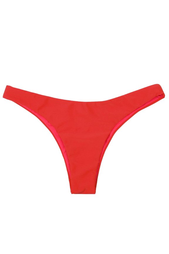 Women's Cheeky Brazilian Cut Bikini Bottom Seamless Low Rise Bathing Suit Swim Bottom