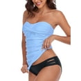 thumbnail image 1 of Ocean Blues Women's Twist Swimsuit Top Molded Cups Tummy Control Tankini Top Only, 1 of 7