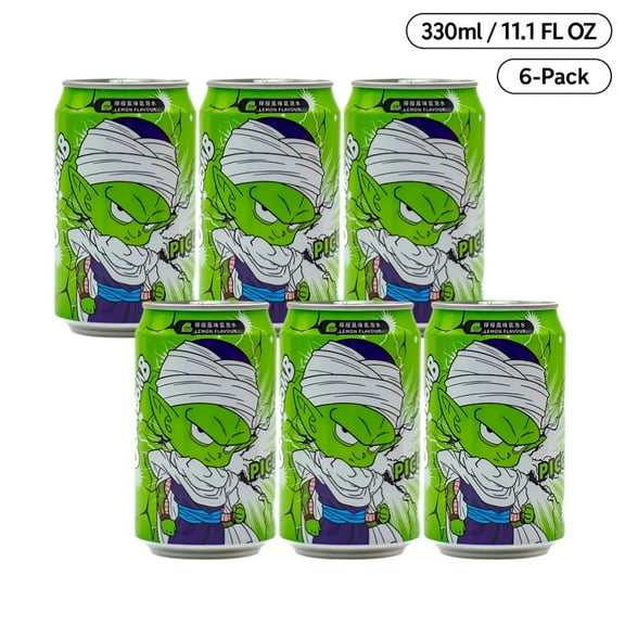 Ocean Bomb Dragonball Z Piccolo Lemon Flavor Sparkling Water - 6 Packs, 11.10 FL OZ (330ml) - Limited Edition