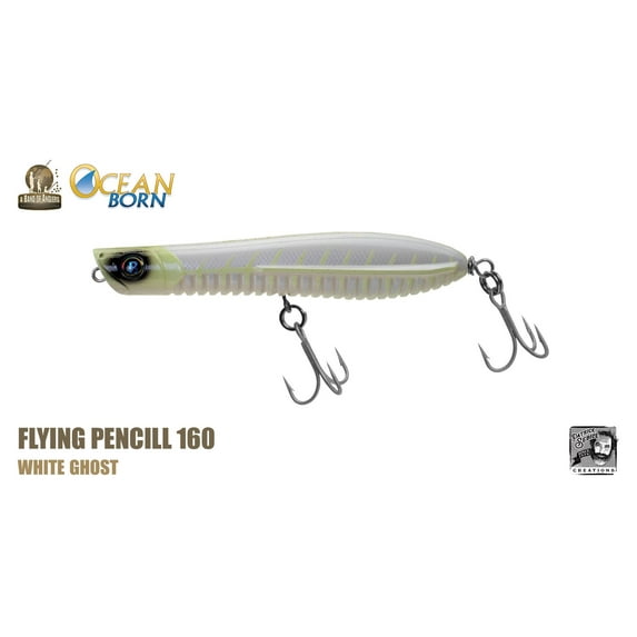 Ocean Born Flying Pencil Floating 6-1/3" 2-1/2 Oz Ghost