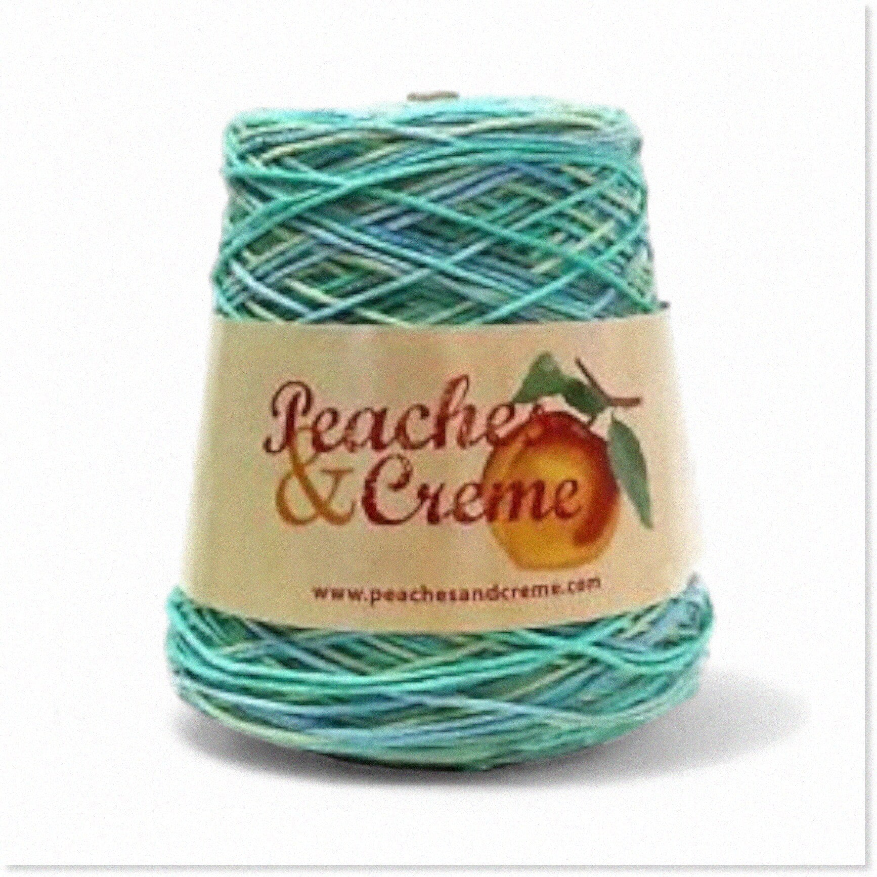 Ocean Breeze Peaches & Creme Cotton Yarn - 14 oz. Cone with Stripes for ...