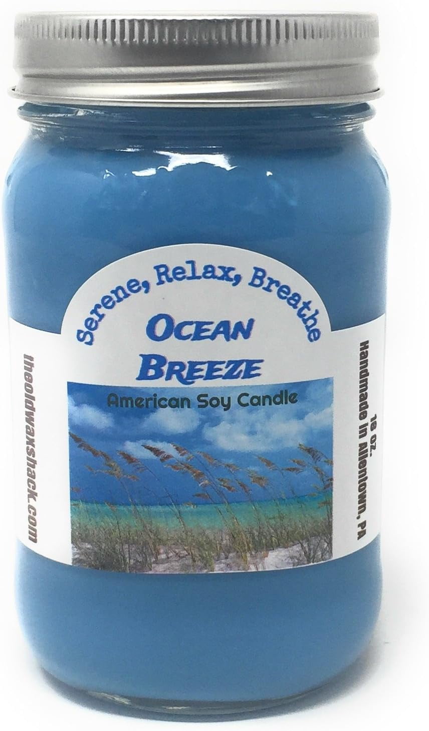 Ocean Breeze - Soy Candle - 16 Oz. Mason Jar