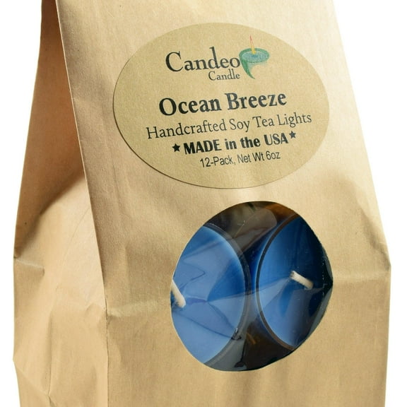 Ocean Breeze, Soy Tea Light 12-Pack