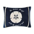 thumbnail image 1 of Sand Dollar "Ocean Breeze Puts the Mind At Ease" Cotton Accent Pillow, 12" x 16", 1 of 3