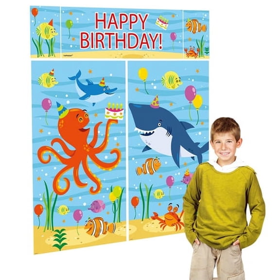 Ocean Buddies Wall Poster Decorating Kit (5pc)