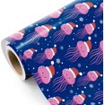 thumbnail image 1 of Ocean Christmas Wrapping Paper - Mini Roll - 17 Inch x 16.5 Feet - Jellyfish with Snowflake Wrapping Paper for Christmas Holiday, Party Celebration, 1 of 14