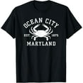 thumbnail image 1 of Ocean City Maryland Crab Souvenir Retro Throwback Men Women T-Shirt, 1 of 4