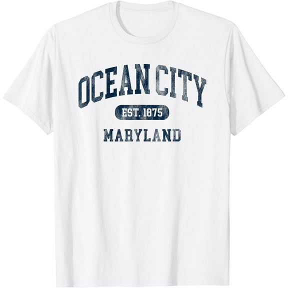 Ocean City Maryland Retro Preppy Throwback Souvenir T-Shirt