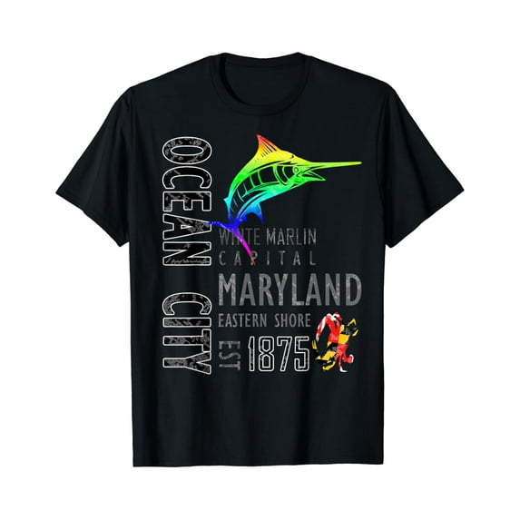 Ocean City Maryland White Marlin Capital Eastern Shore T-Shirt