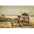 thumbnail image 1 of Ocean City, New Jersey, Bicycles and Beach Scene (16x24 Giclee Gallery Art Print, Vivid Textured Wall Decor), 1 of 3