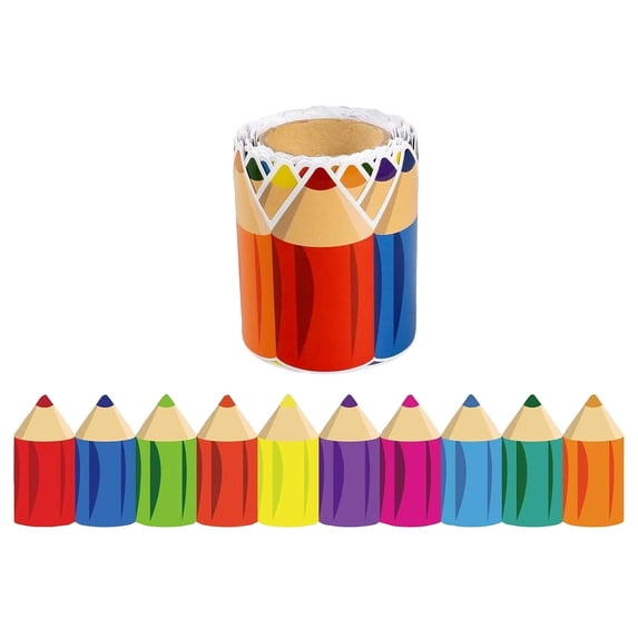 Ocean Classroom Decor Pencil Classroom Border 3 Inch, Colorful Wall Decor for Classroom and Bathroom, Under The Sea Classroom Decorations for Home