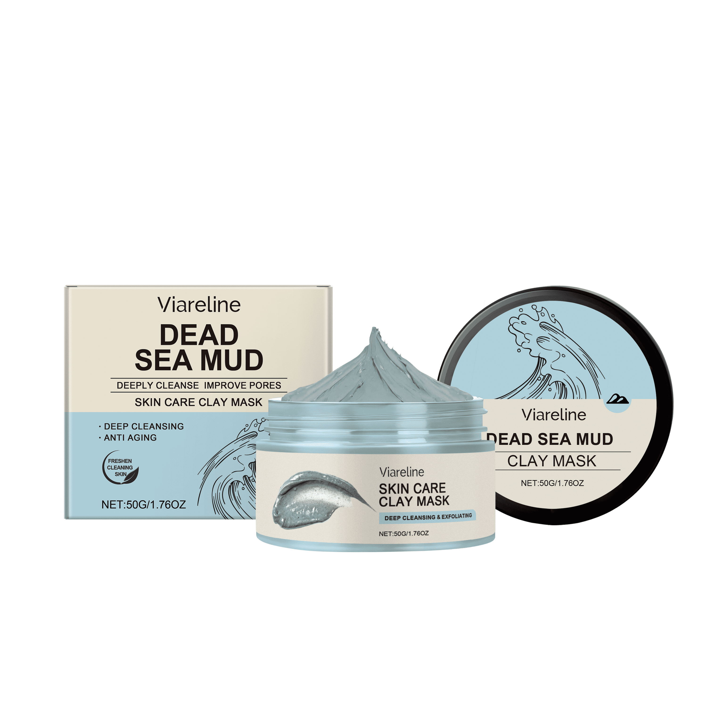Clay Mask (Tonmaske) 100 G – Tiefenreinigend, Gegen Poren & Akne, Für Trockene Und Unreine Haut