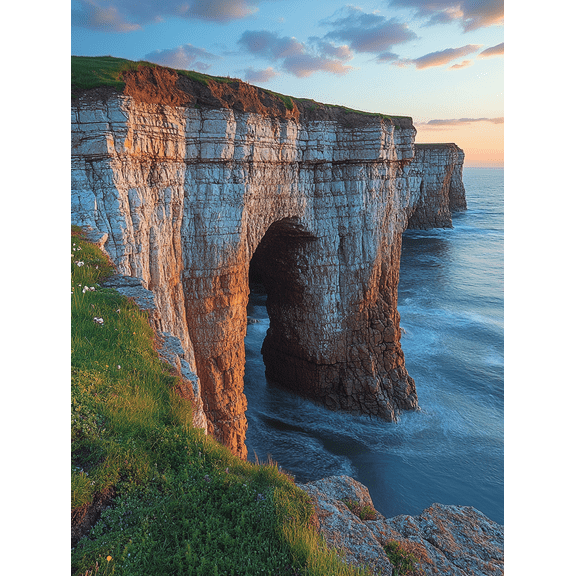 Ocean Cliff Arch Canvas Print/Wall Art Suitable for Living Room Bedroom Office Dining Room and Hallway Decoration.