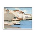 thumbnail image 1 of Ocean Cliffs Nature Landscape Landscape Painting White Framed Art Print Wall Art, 1 of 7