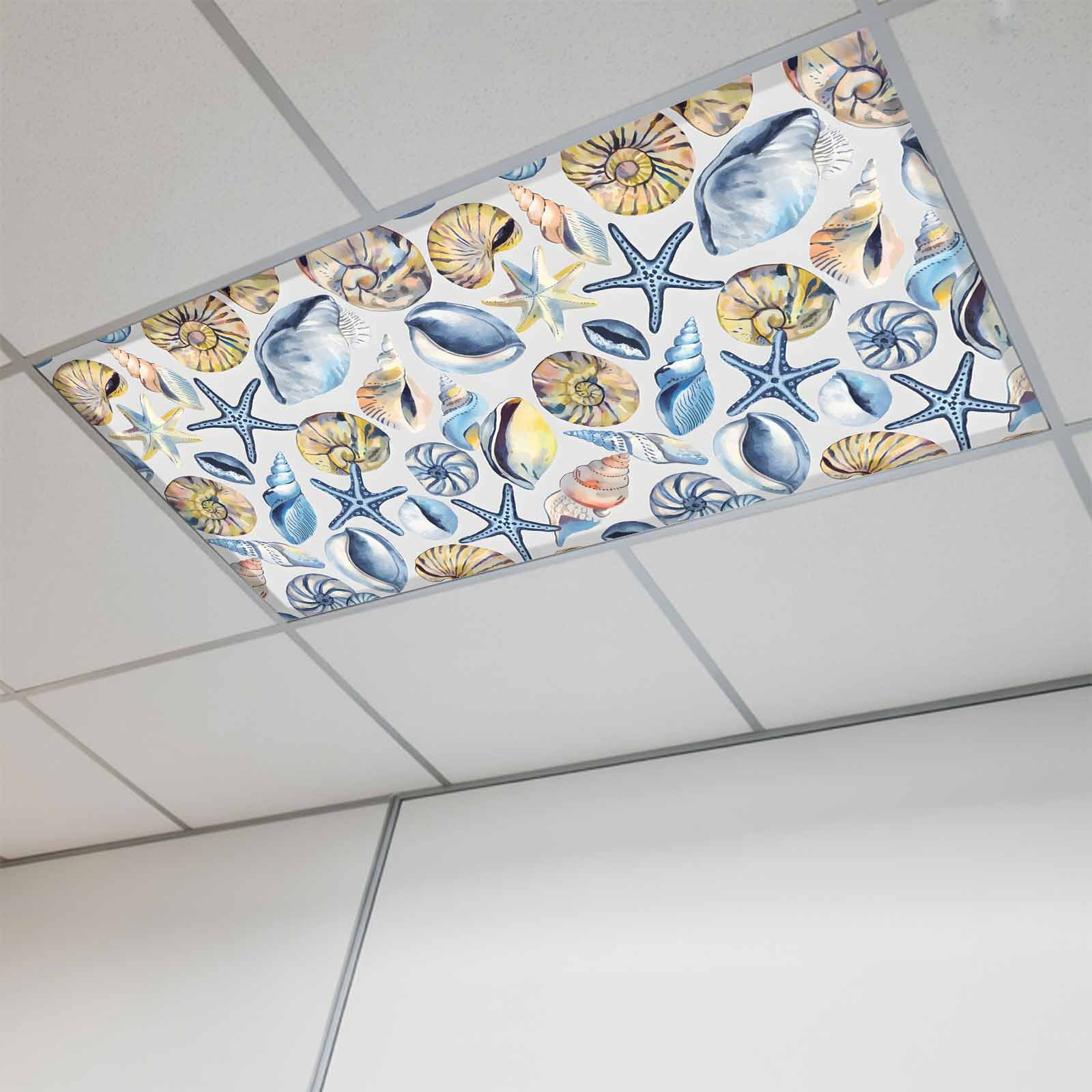 Ocean Coastal Magnetic Fluorescent Light Covers for Ceiling Lights ...