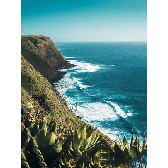 Ocean Coastline Canvas Wall Art, Perfect for Living Room, Bedroom, Office, Bathroom, and Hotel Decoration.