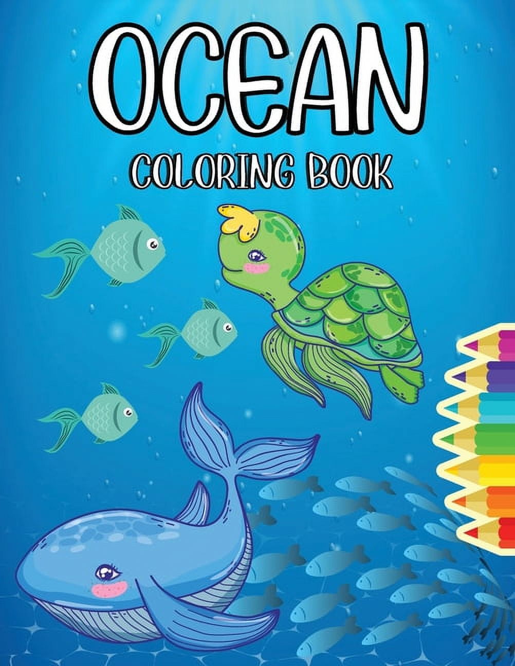 Ocean Jumbo Coloring Book: Ocean Coloring Book For KidsJumbo