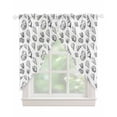 thumbnail image 1 of Ocean Conch Nautilus Swag Valances for Windows, White Black Coastal Beach Shell Rod Pocket Sheer Valances for Large Windows, Swag Toppers Light Filtering for Kitchen Living Room 2 Panels 36''x63'', 1 of 6