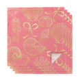 thumbnail image 1 of Ocean Conch Shell Cloth Napkins, Coastal Seahorse Coral Bows Retro Pink Washable and Reusable Dinner Napkins Set of 4, Table Napkin for Kitchen Party Birthday Wedding Hotel Housewarming 20"x20", 1 of 9