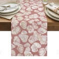 thumbnail image 1 of Ocean Conch Table Runner - 36 Inch Long, Kitchen Dining Table Runner Dresser Scarves, Coastal Red-brown Shell Summer Beach Farmhouse Decor for Coffee Tables Wedding Party Banquet, 1 of 8