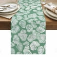 thumbnail image 1 of Ocean Conch Table Runner - 60 Inch Long, Kitchen Dining Table Runner Dresser Scarves, Coastal Green Shell Summer Beach Farmhouse Decor for Coffee Tables Wedding Party Banquet, 1 of 8