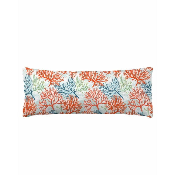 Ocean Coral Body Pillow Cover 20 x 60 Inch Decorative Pillow Cover Abstract Boho Gradient Coastal Polka Dots Lumbar Pillowcase Seasonal Rectangle Cushion Case for Couch Sofa Bed Living Room