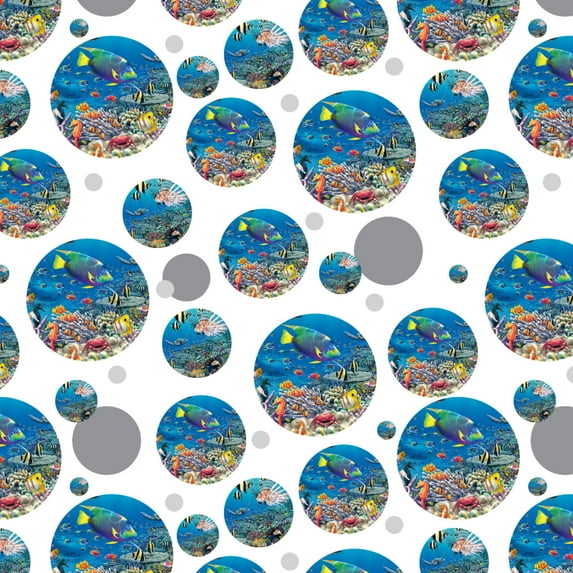 Ocean Coral Reef Angel Fish Garden Diving Premium Gift Wrap Wrapping Paper Roll