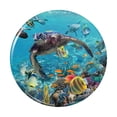 thumbnail image 1 of Ocean Coral Reef Sea Turtles Diving Kitchen Refrigerator Locker Button Magnet, 1 of 6