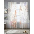 thumbnail image 1 of Ocean Coral Sheer Curtains 84 Inches Long 2 Panels Orange Shell Seahorse Starfish Abstract Texture Light Filtering Semi Sheer Window Curtains Drapes for Bedroom Living Room 52"x84", 1 of 7