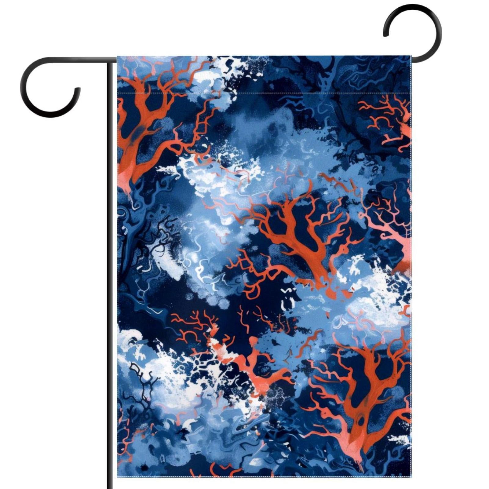 Ocean Coralline Garden Flags, 12 x 18 Inch Double Sided Outdoor