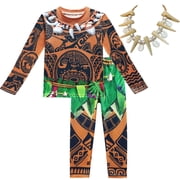 Ocean Costume Set Halloween Hawaii Long Sleeve Pajamas Outfit 3-9Years