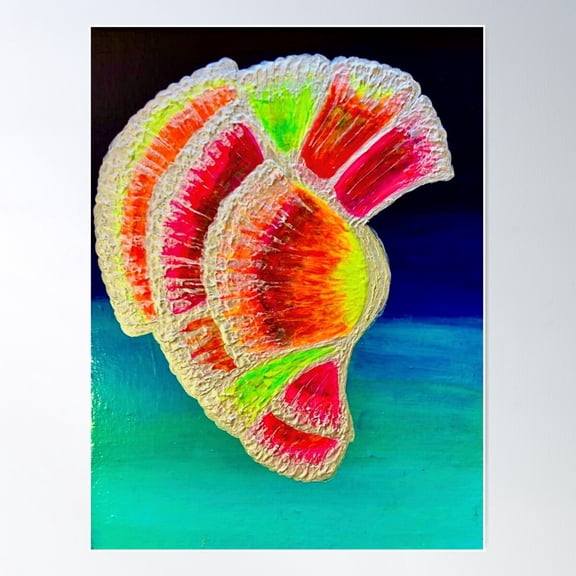 Ocean Creature Abstract Artwork Poster Wall Art, Modern Wall Decor For Living Room Bedroom, 8x12 UNFRAMED