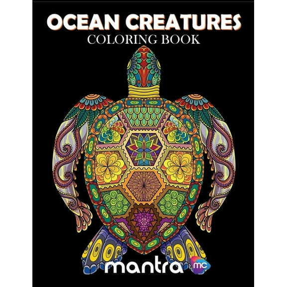 Ocean Creatures Coloring Book: Coloring Book for Adults: Beautiful Designs for Stress Relief, Creativity, and Relaxation, (Paperback)