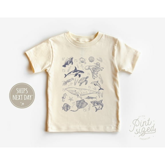 Ocean Creatures Kids Shirt, Under The Sea Toddler Shirt, Summer Ocean Life Kids Shirt, Cute Toddler Tee TODDLER SHORT SLEEVE TEE BELLA CANVAS 3001T