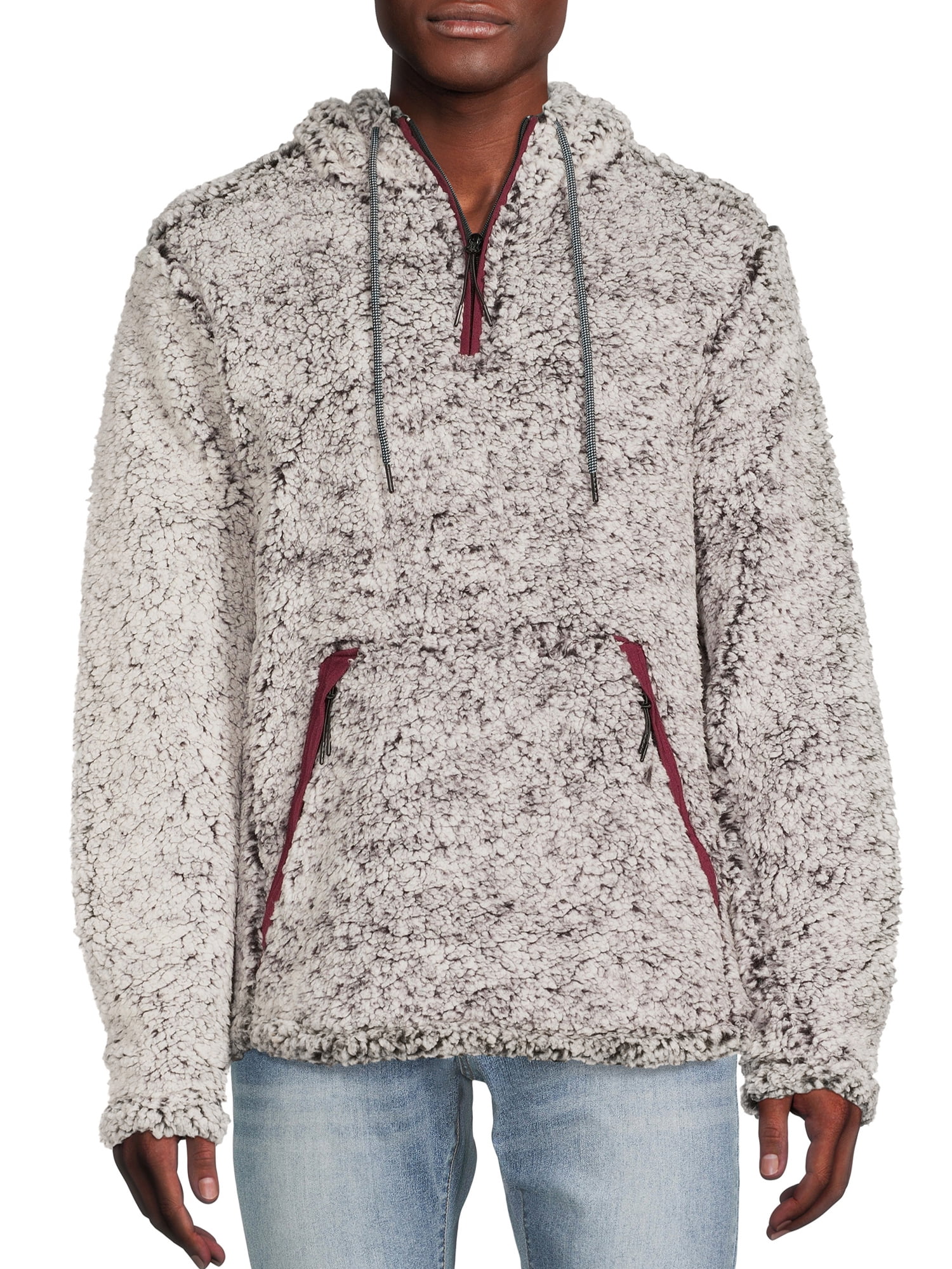 Ocean Current Men's Faux Sherpa Quarter Zip Hoodie, Sizes up to XL -  Walmart.com