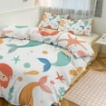 thumbnail image 1 of Ocean Cute Mermaid Bedding Sets Twin Duvet Cover 3 Piece Cute Bed Set for Boys Girls Kid, 1 of 6