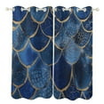 thumbnail image 1 of Ocean Cute Mermaid Window Curtain Panels Grommet Blackout Curtains Blackout Curtains for Living Room, 1 of 7