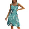 thumbnail image 1 of Ocean Cute Mermaid Womens Summer Dresses Casual Sleeveless Tshirt Sundresses Vacation Beach Cover Up Dress, 1 of 8