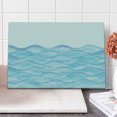 thumbnail image 1 of Ocean Cutting Board, Sea Waves Illustration Features Liquid Ocean Motion Water Image, Decorative Tempered Glass Cutting and Serving Board, Large Size, Pale Blue White, by Ambesonne, 1 of 5