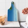 thumbnail image 1 of Ocean Cutting Board, Tropical Beach with Palm Trees in the Ocean Summer Paradise Image Modern Design, Tempered Glass Cutting and Serving Board, Wine Bottle Shape, Blue Green Cream, by Ambesonne, 1 of 1