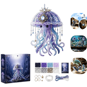 Ocean DIY Bead Kit for Beginners, 3D Beaded Animal Making Kit with Instructions, Underwater Creature Bead Embroidery Craft Set, for Beginners & Craft EnthusiastsE