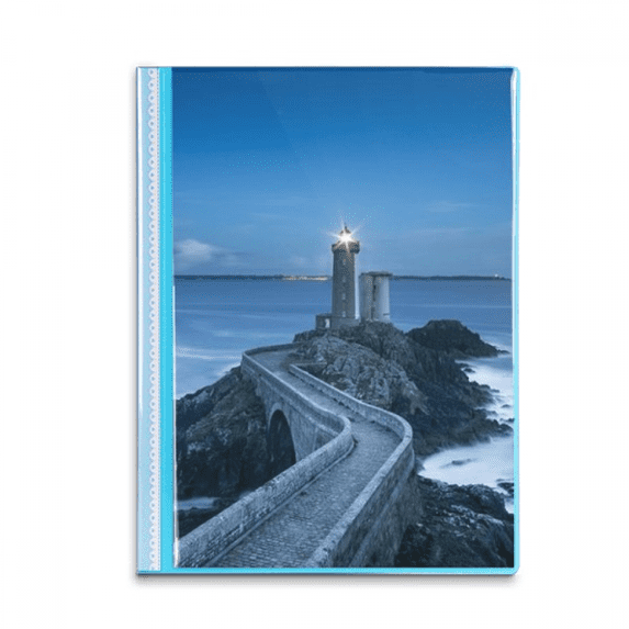 Ocean Dark Tower Picture Art Deco Fashion Book Sheet Protectors Portfolio Binder Folder